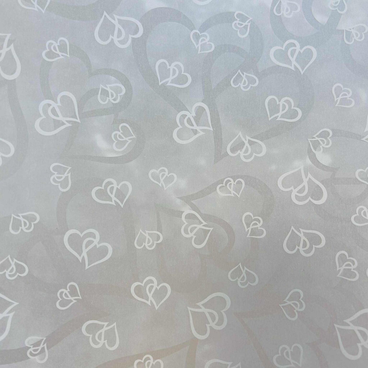 Käsitööpaber Transparent A4 115g 21x31cm valge südamed 1 leht