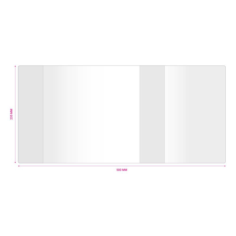 Kilekaaned sisemõõt 231x498mm reguleeritavad 0,14mm PVC