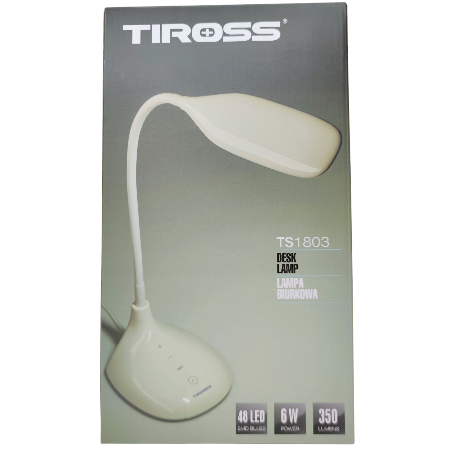 Laualamp Tiross 48LED 6W 350lmn puutetundlik TS-1803 must/valge