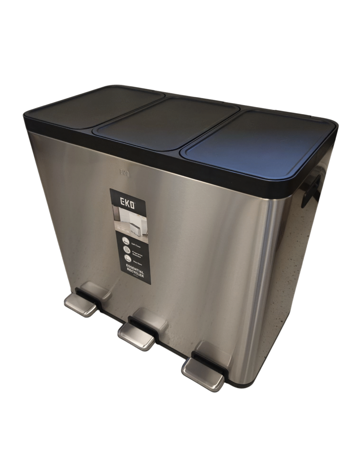 Prügikast 20+20+20L EKO Essentil Recycling Pedal Bin - Image 3