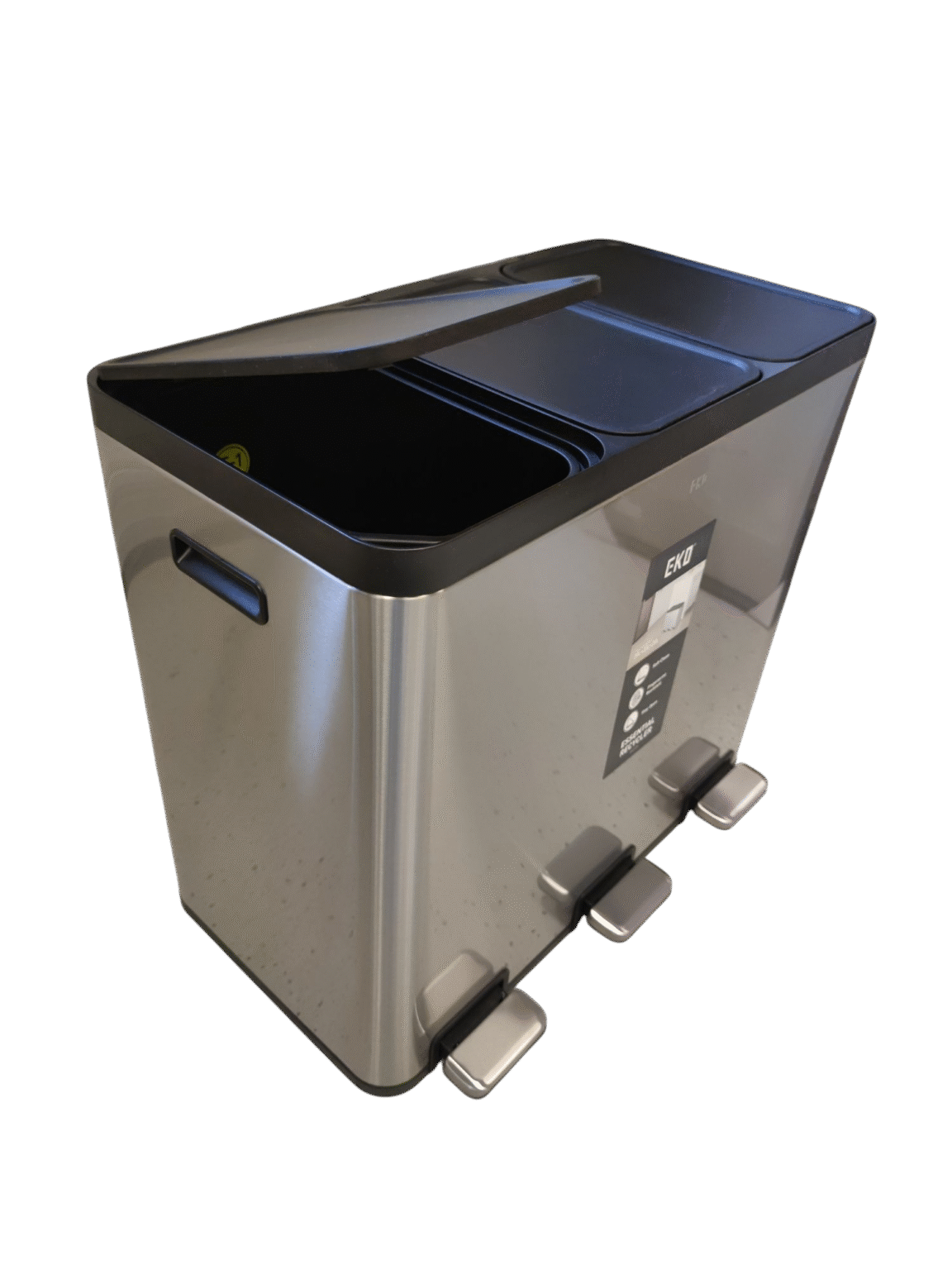 Prügikast 20+20+20L EKO Essentil Recycling Pedal Bin - Image 2