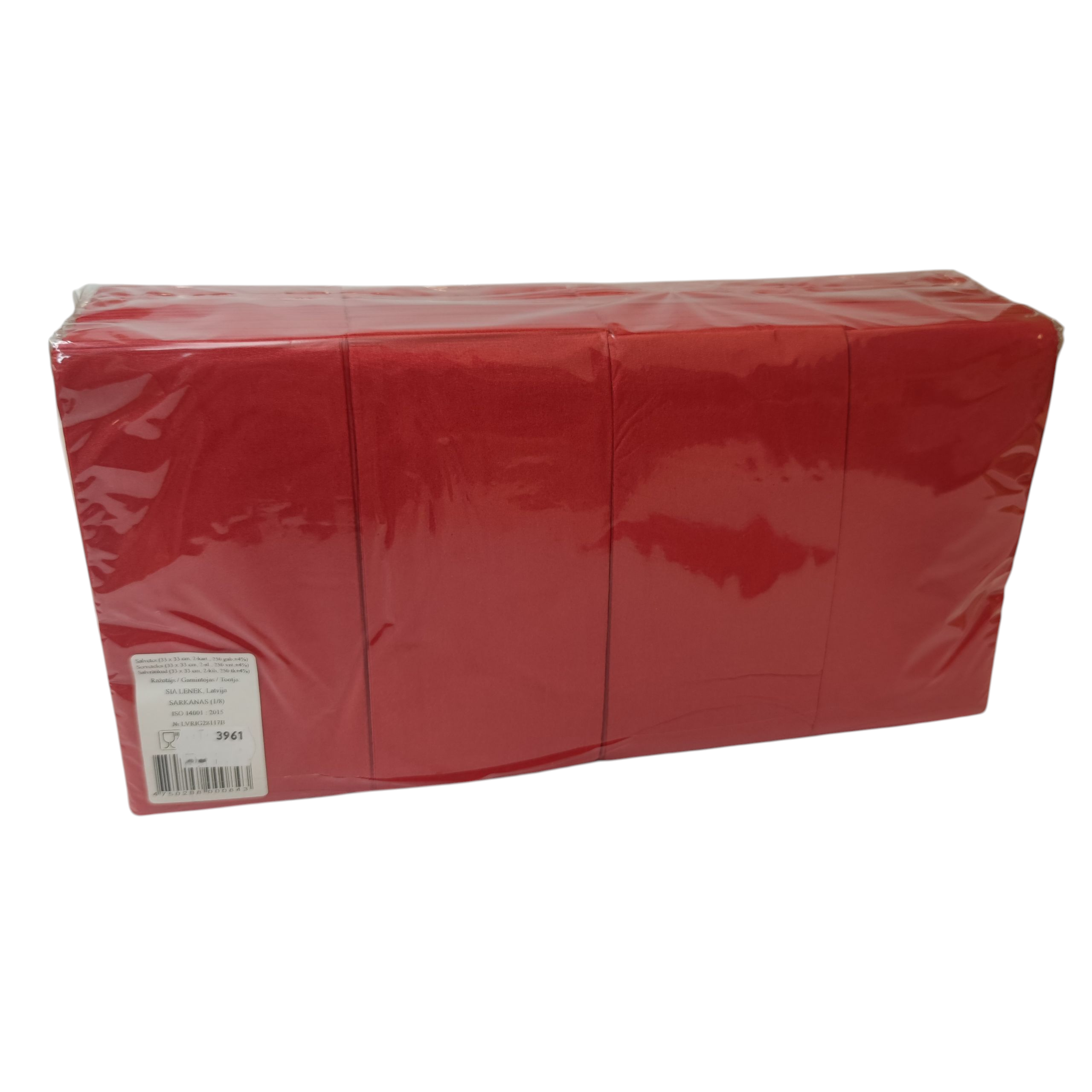 Salvrätt 33x33cm 2x 1/8 punane 250tk/pk 4pk/kst