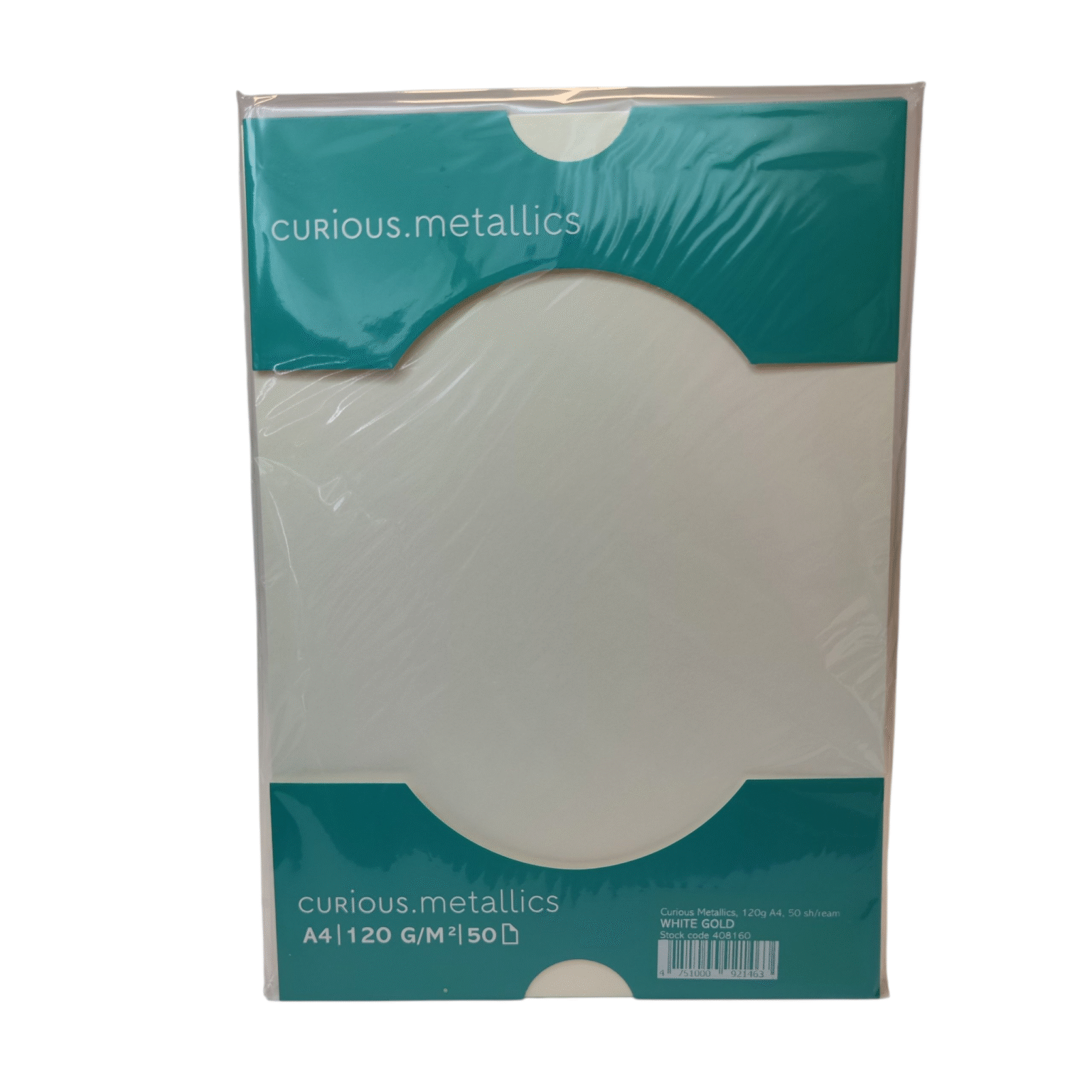 Dekoratiivpaber A4 120g 50l Curious White Gold (408160)