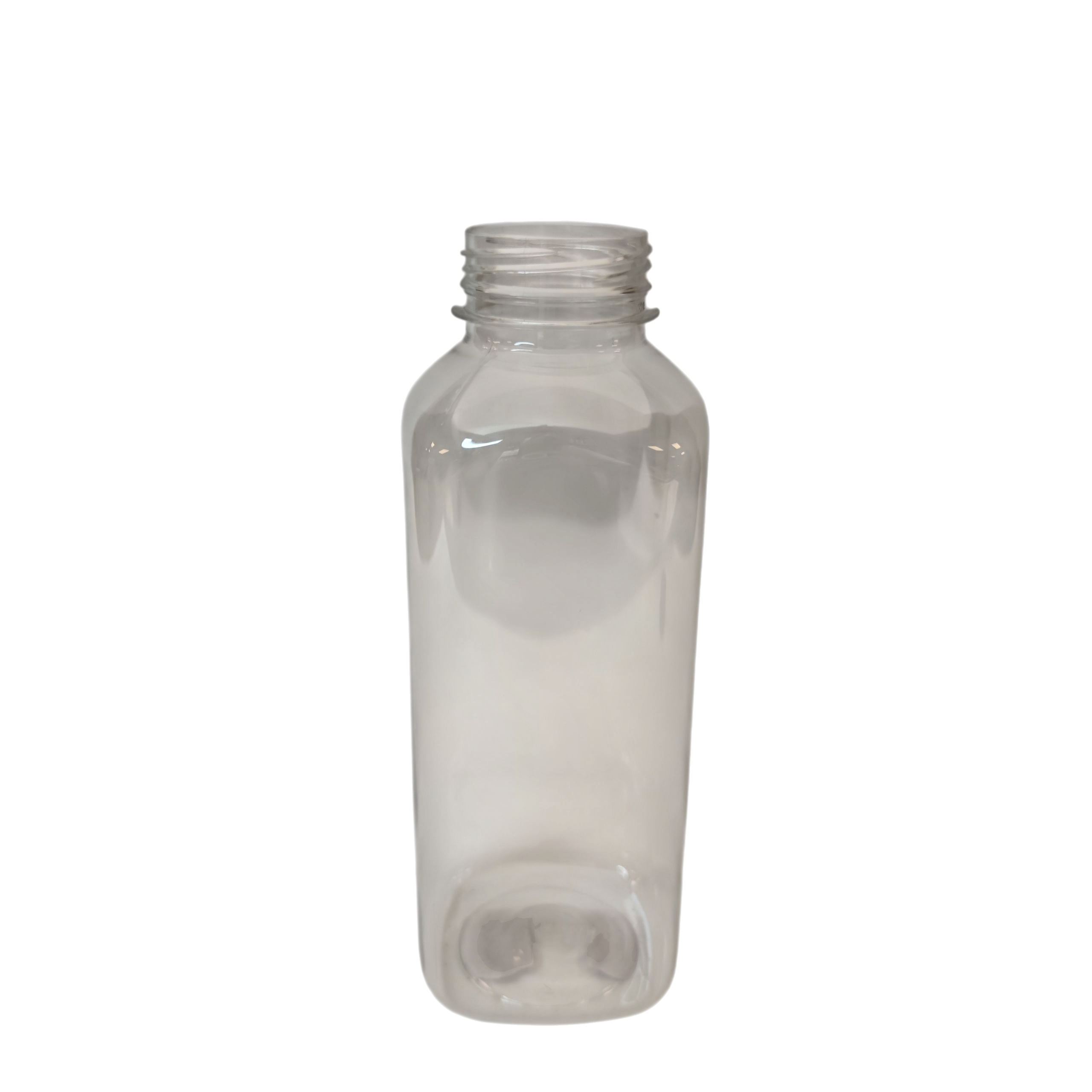 Läbipaistev kandiline plastpudel 500ml kael 38mm PET