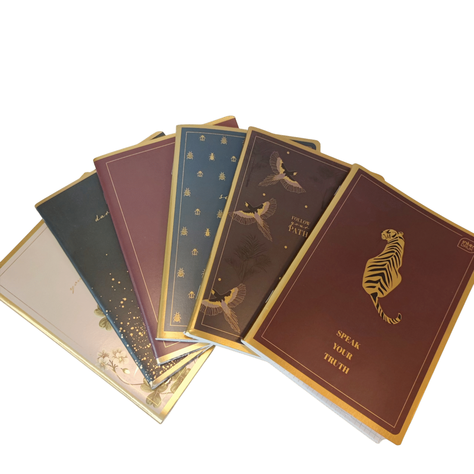 Kaustik A5 80 lehte ruut Satin gold
