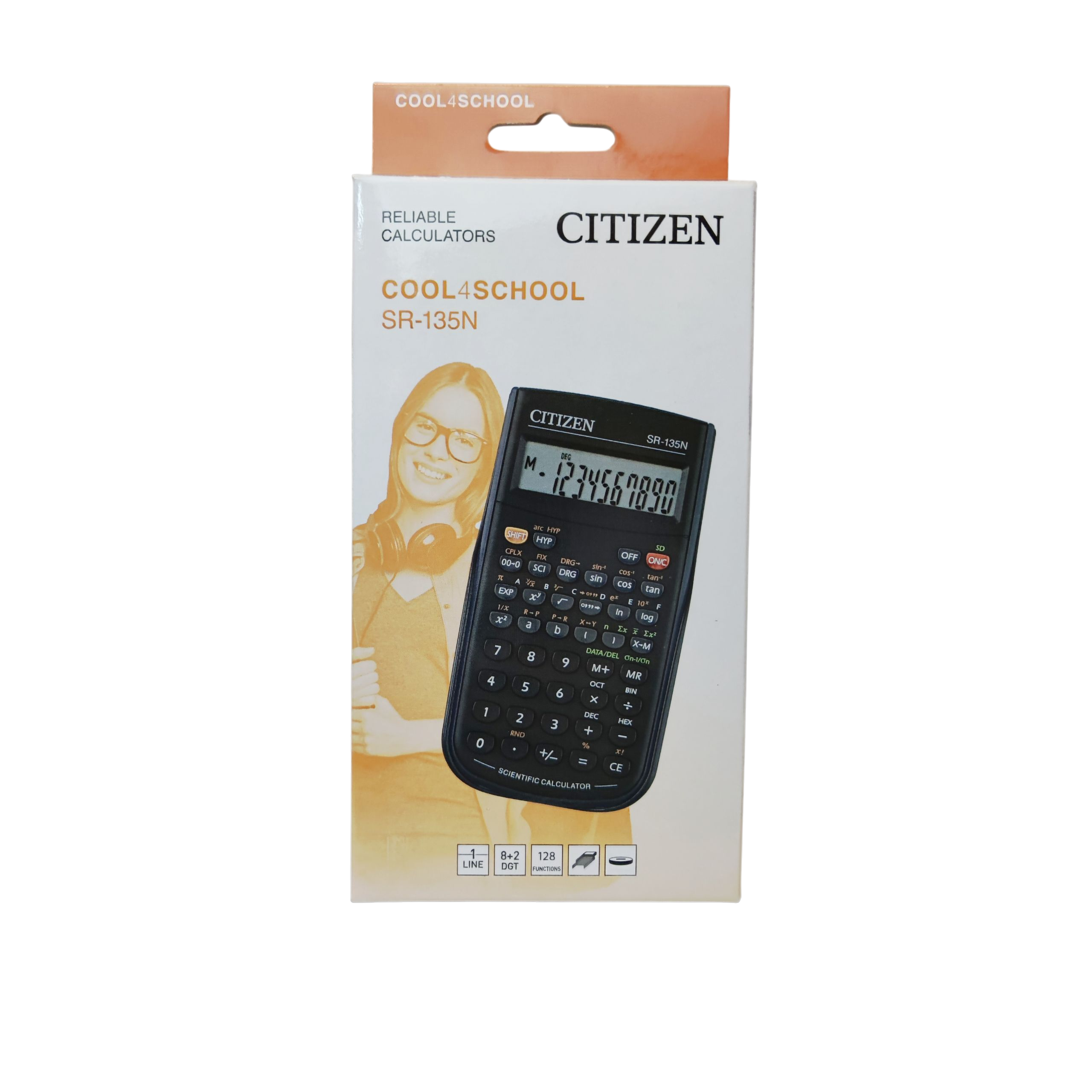 Funktsioonkalkulaator Citizen SR-135N 10 kohta displeil 128 funktsiooni