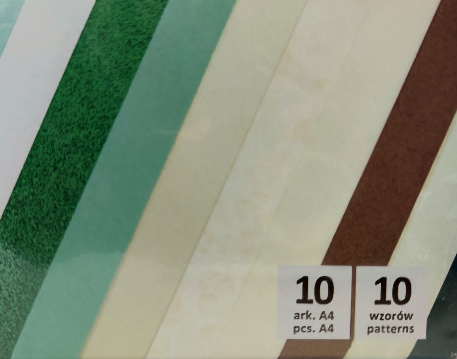 Disainkartongi segupakk A4 10 lehte rohelised toonid - Image 2