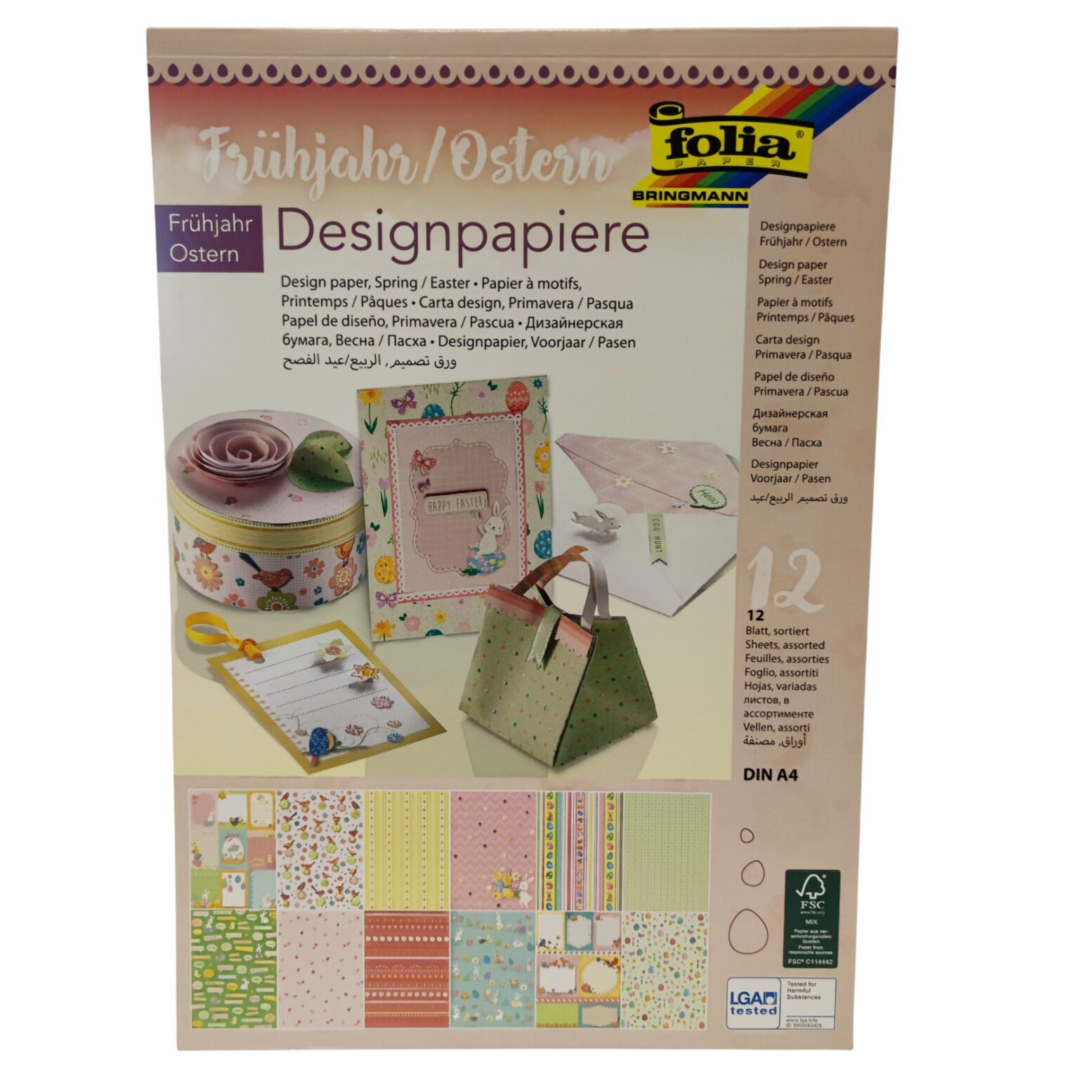 Disainpaberiplokk A4 Spring 165g 12 lehte