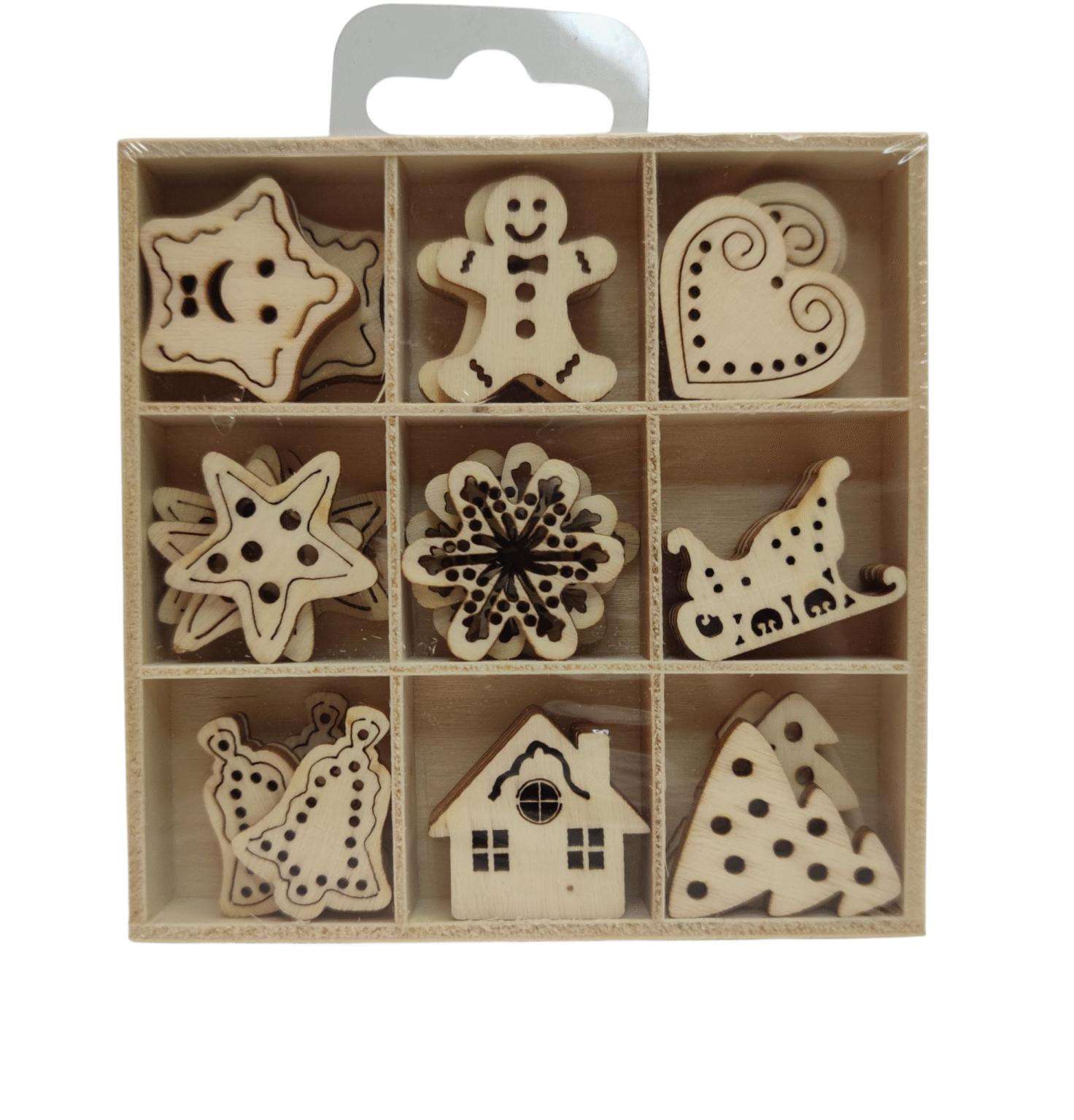 Puidust ornamendid 45tk/pk jõulud