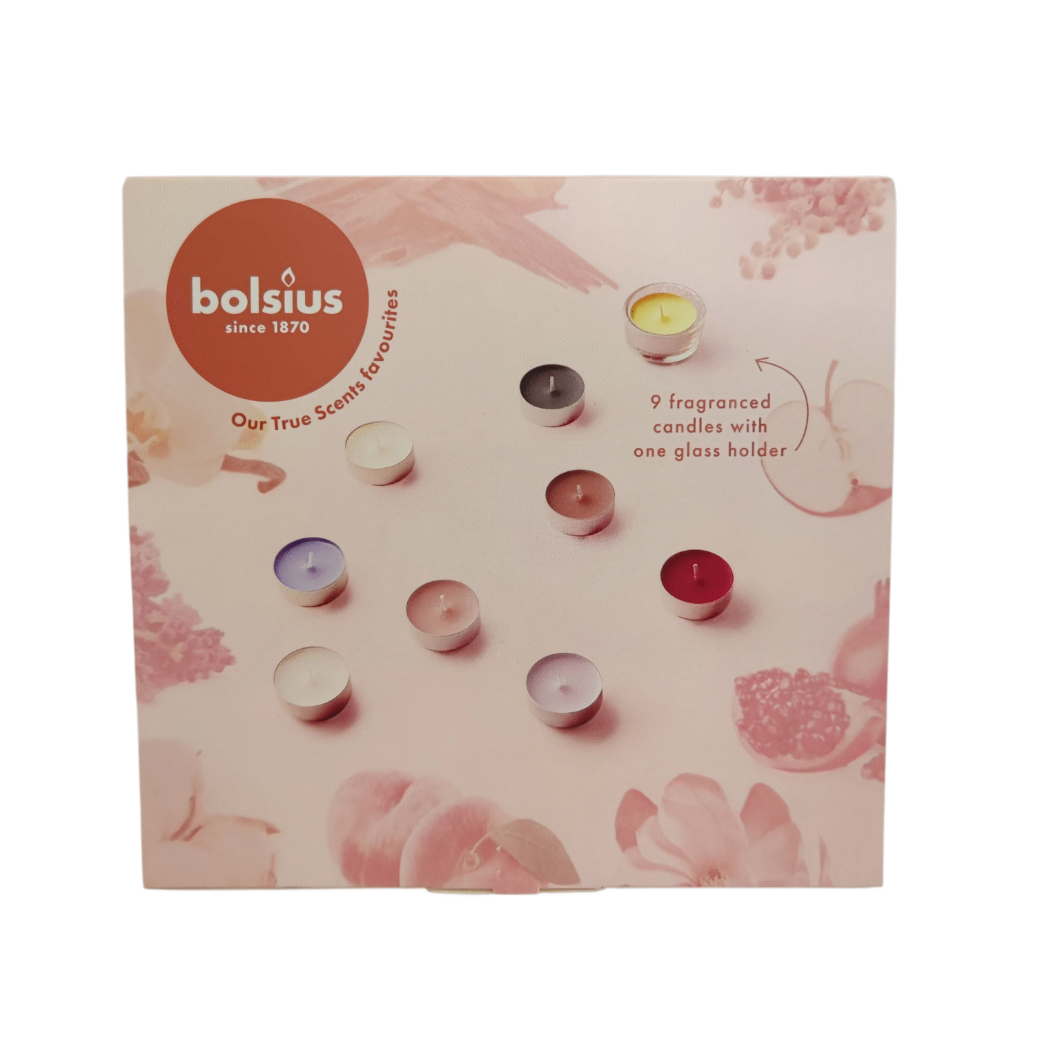 Teeküünalde kinkekomplekt 9 erinevat küünalt + küünlaalus