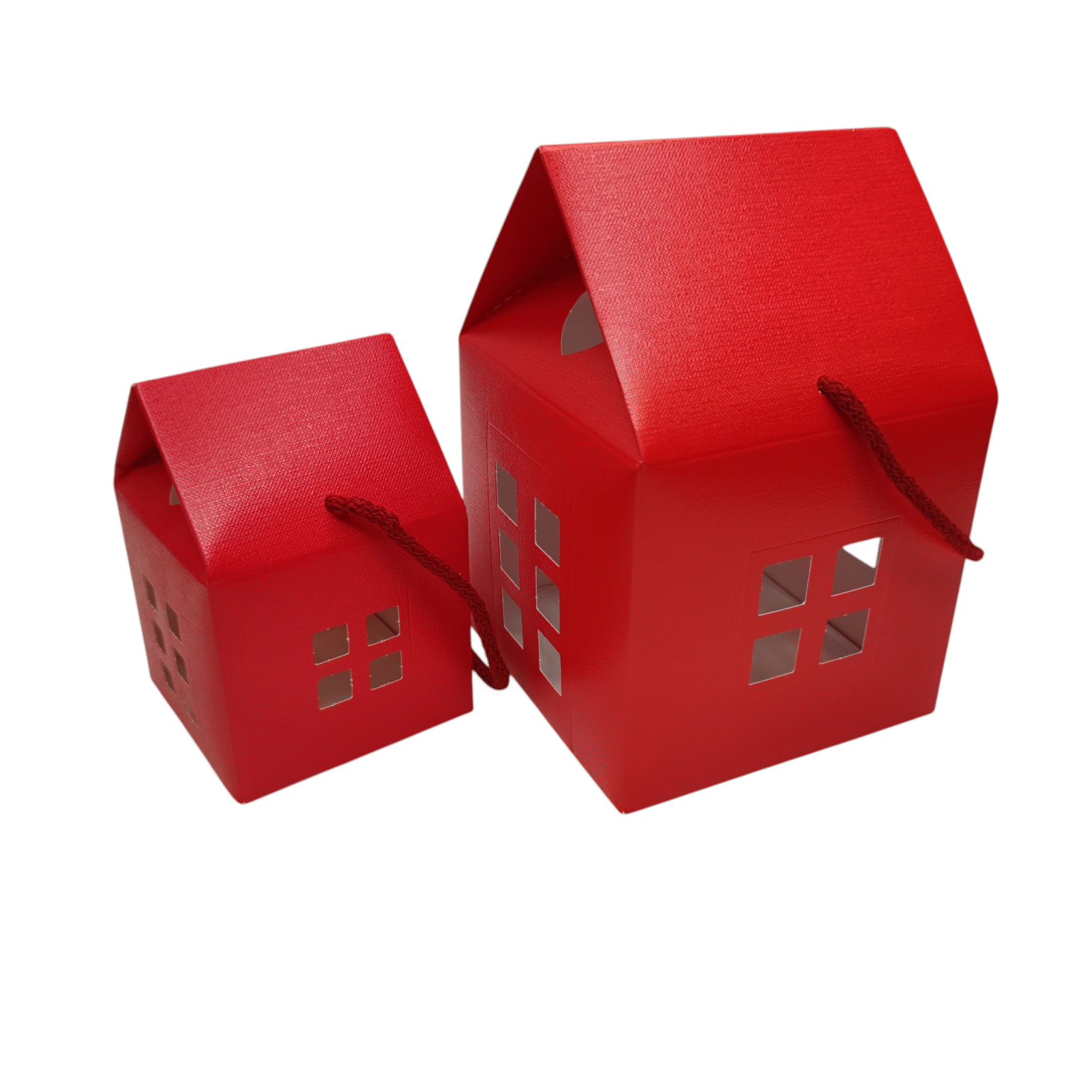 Kinkekarp maja 80x80x80mm punane - Image 3