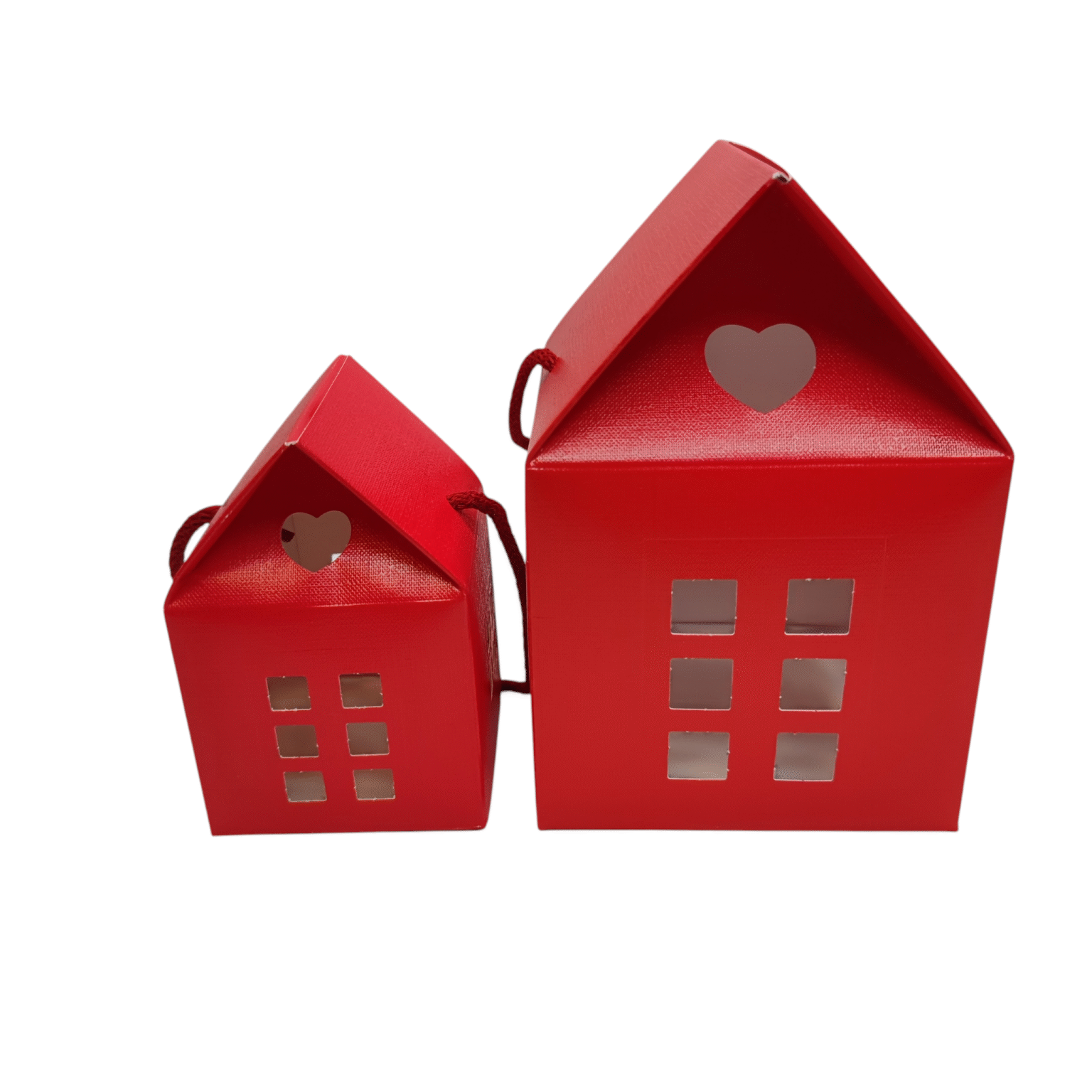 Kinkekarp maja 80x80x80mm punane - Image 2