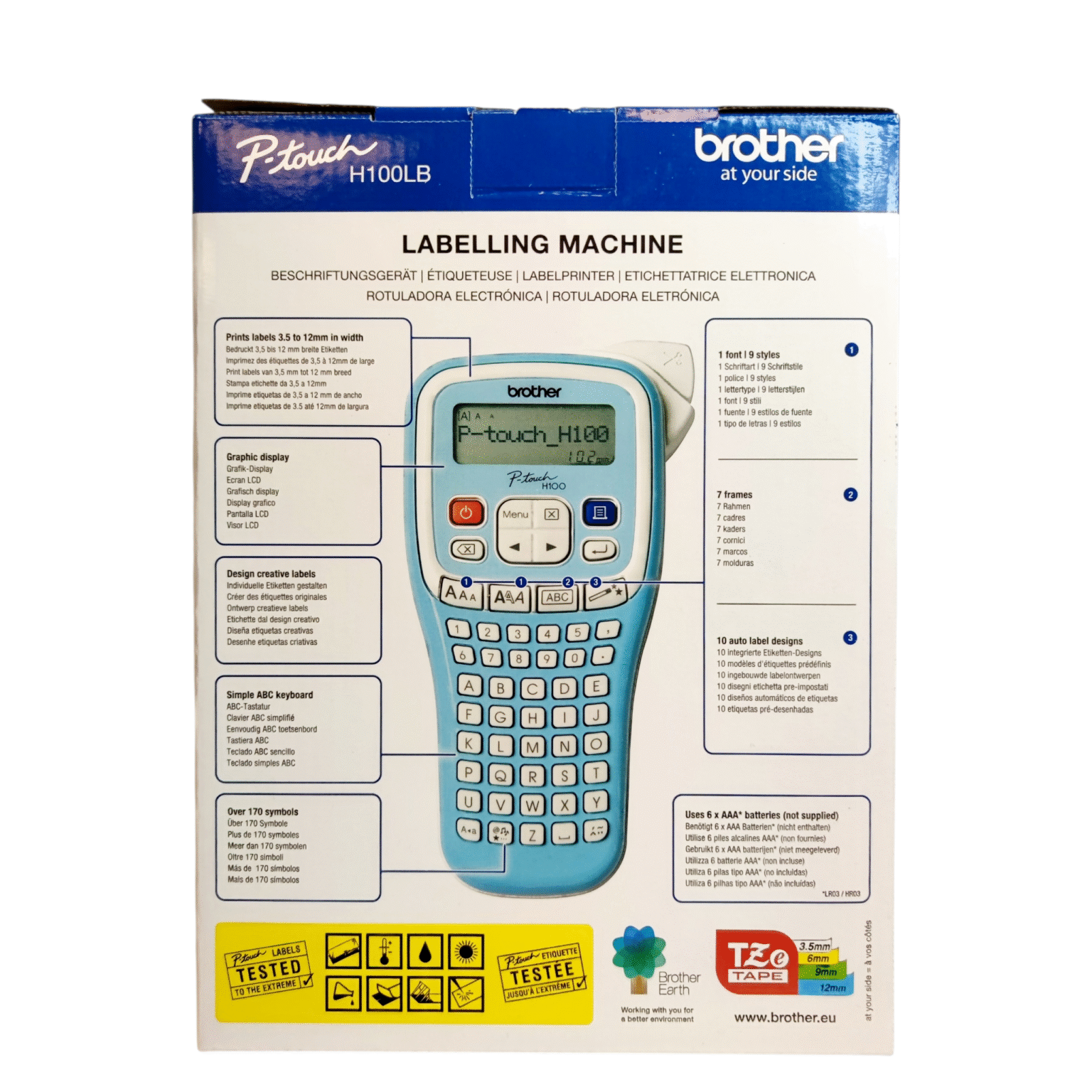 Etiketiprinter Brother PTH-100 Light Blue - Image 2