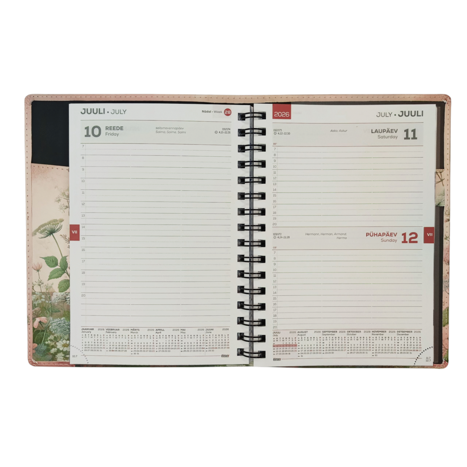 MINISTER Trend Päev 170x225mm  erinevad kunstnahast kaaned 2026 - Image 2