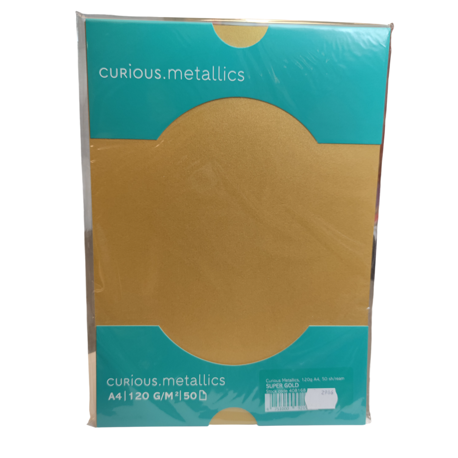 Dekoratiivpaber A4 120g 50l Curious Super Gold (408168) - Image 2