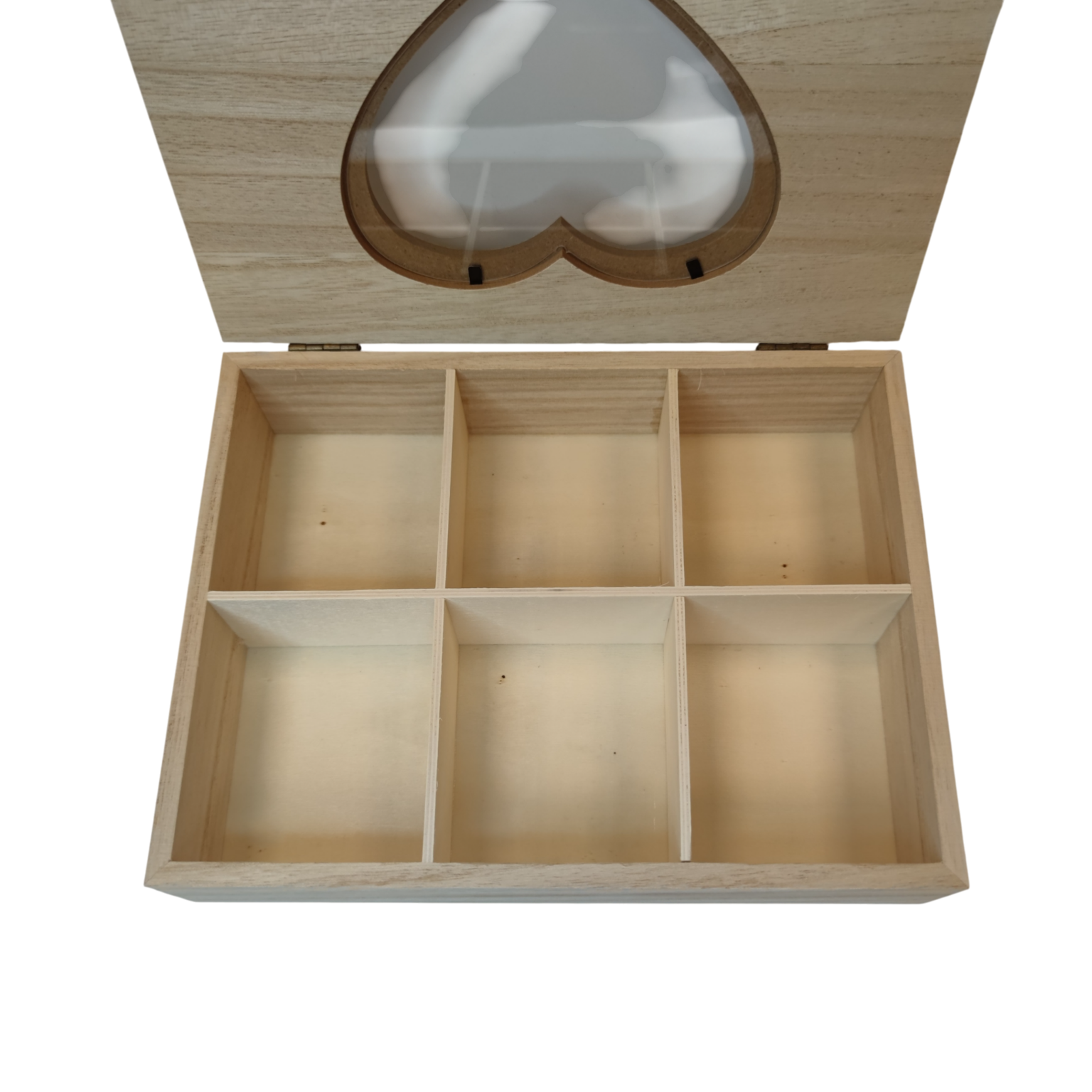 Puidust karp kaanega 18x24x5,7cm Süda - Image 2