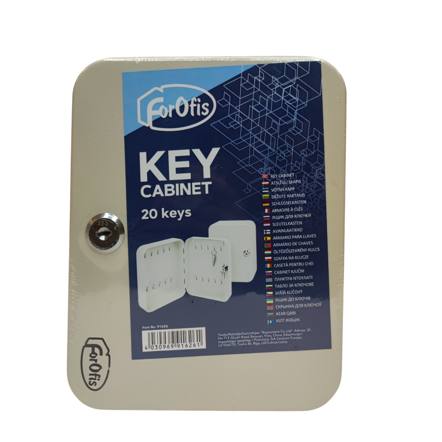 Võtmekapp 20-le FO helehall metall Forofis