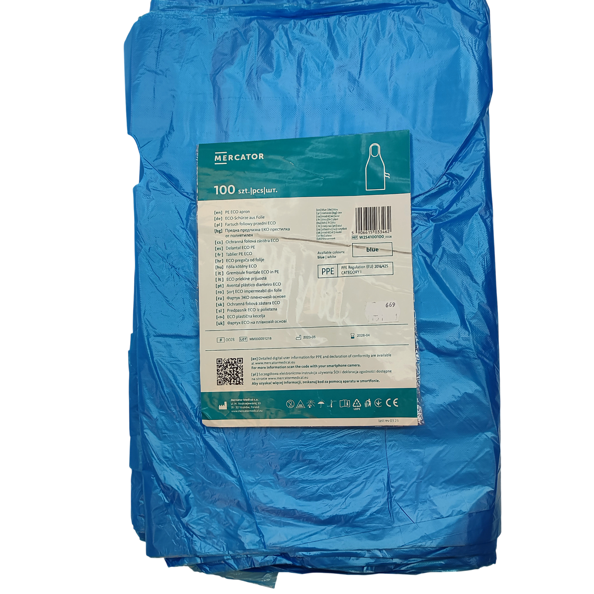 Kilepõll 1x sinine 100tk/pk