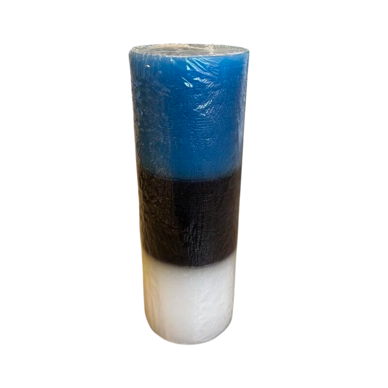 Küünal silinder 70x200 Rustic sini-must-valge +/- 90h