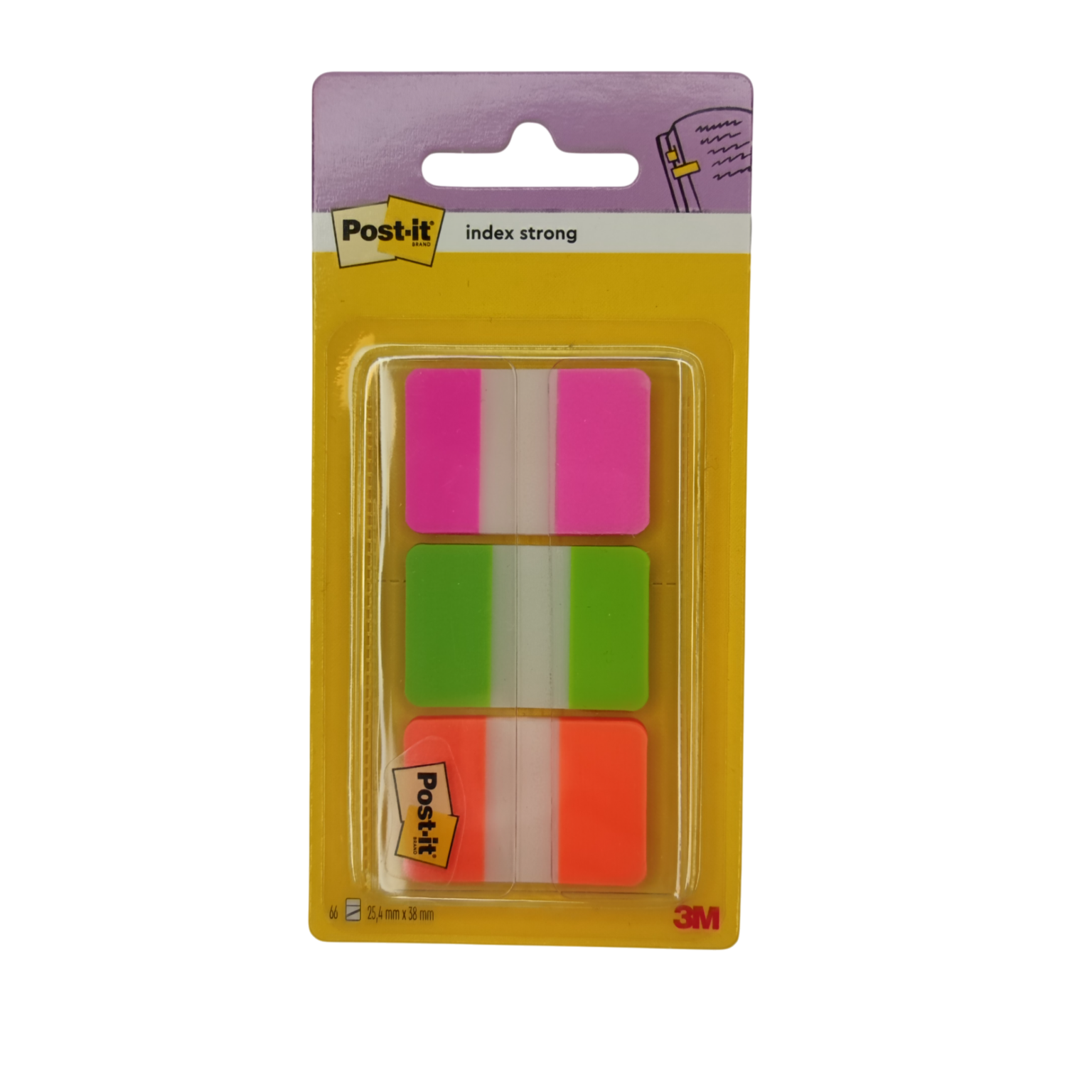 Järjehoidja Post-it 686PGO tugevad 3 värvi