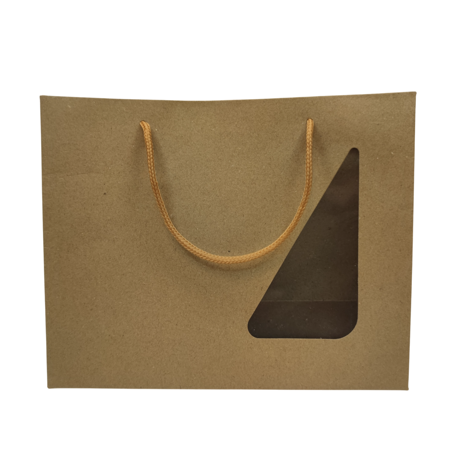 Nöörsangaga aknaga pruun kinkekott 25+8x20cm