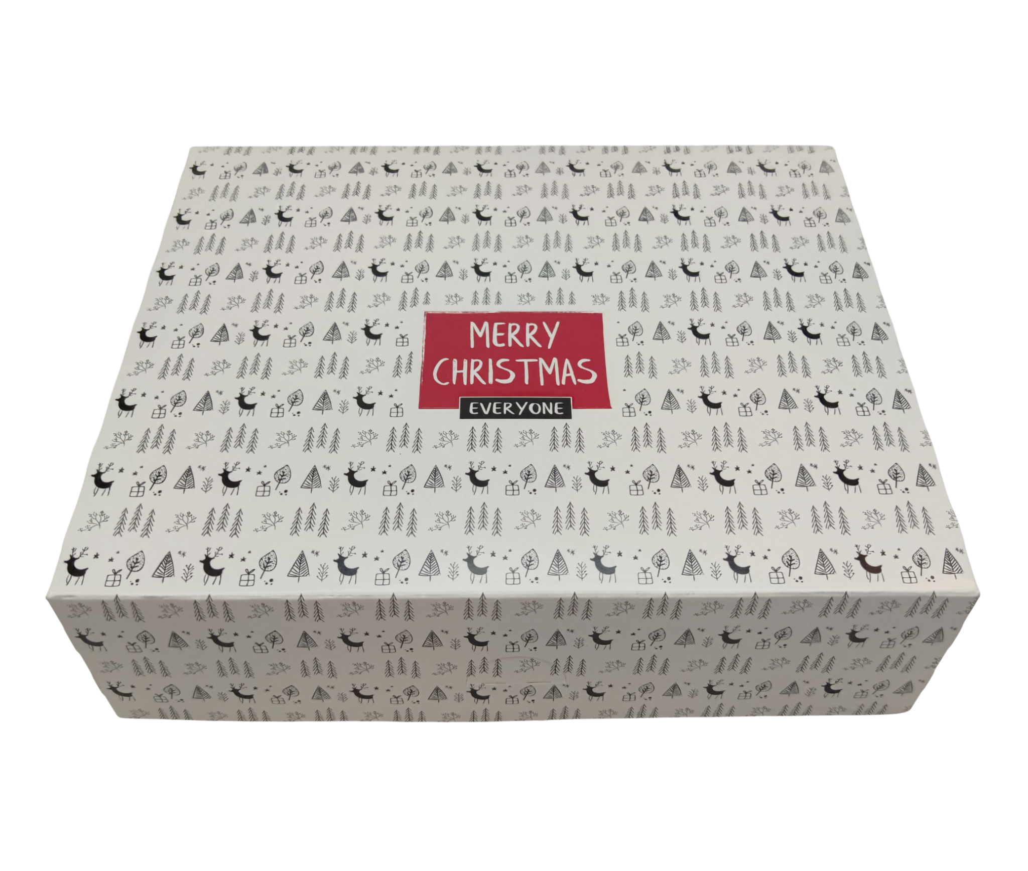 Kaanega paberist koogikarp Merry Christmas 245x210x70mm