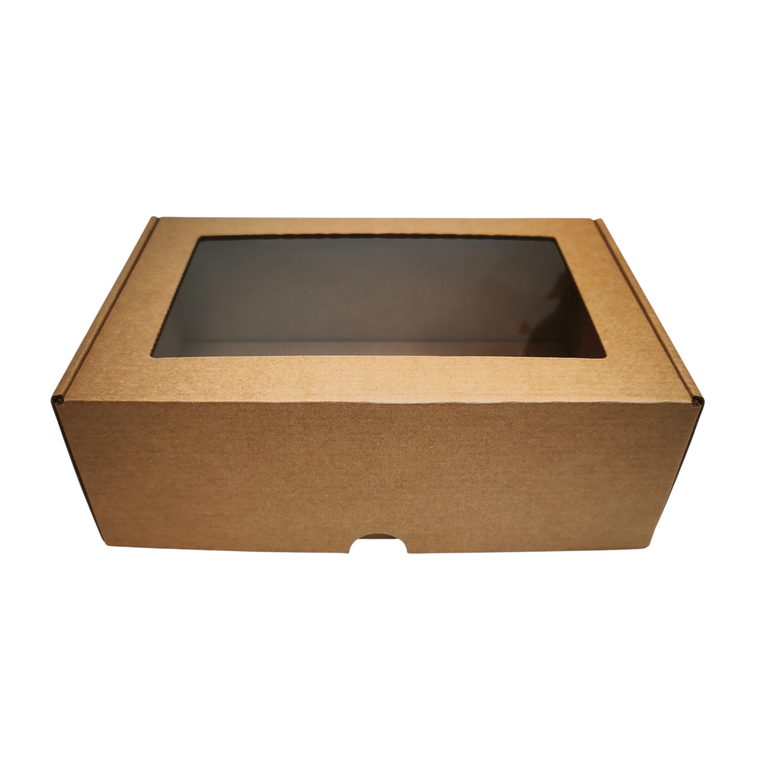 Pappkarp aknaga 230x150x80mm pruun