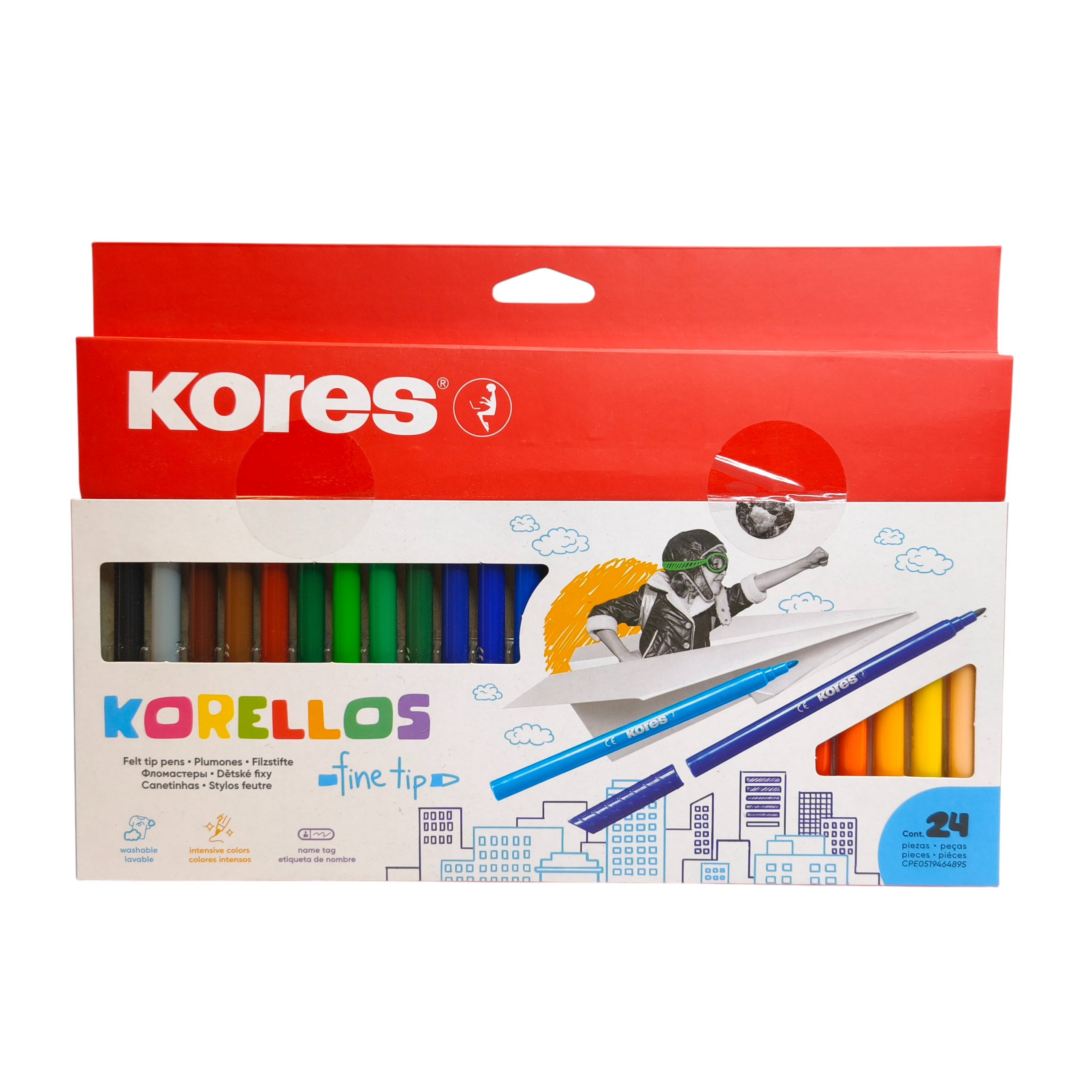 Viltpliiatsid Kores korellos 24 värvi