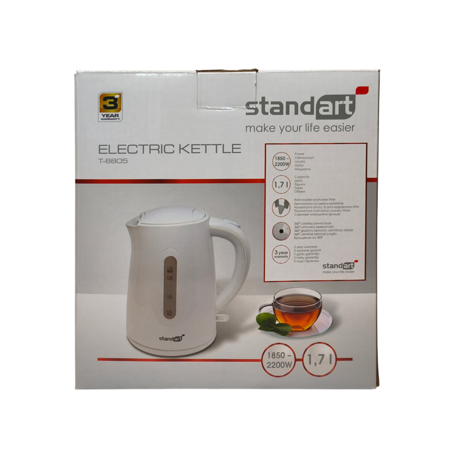 Veekeetja 1850-2200W 1,7L valge - Image 2