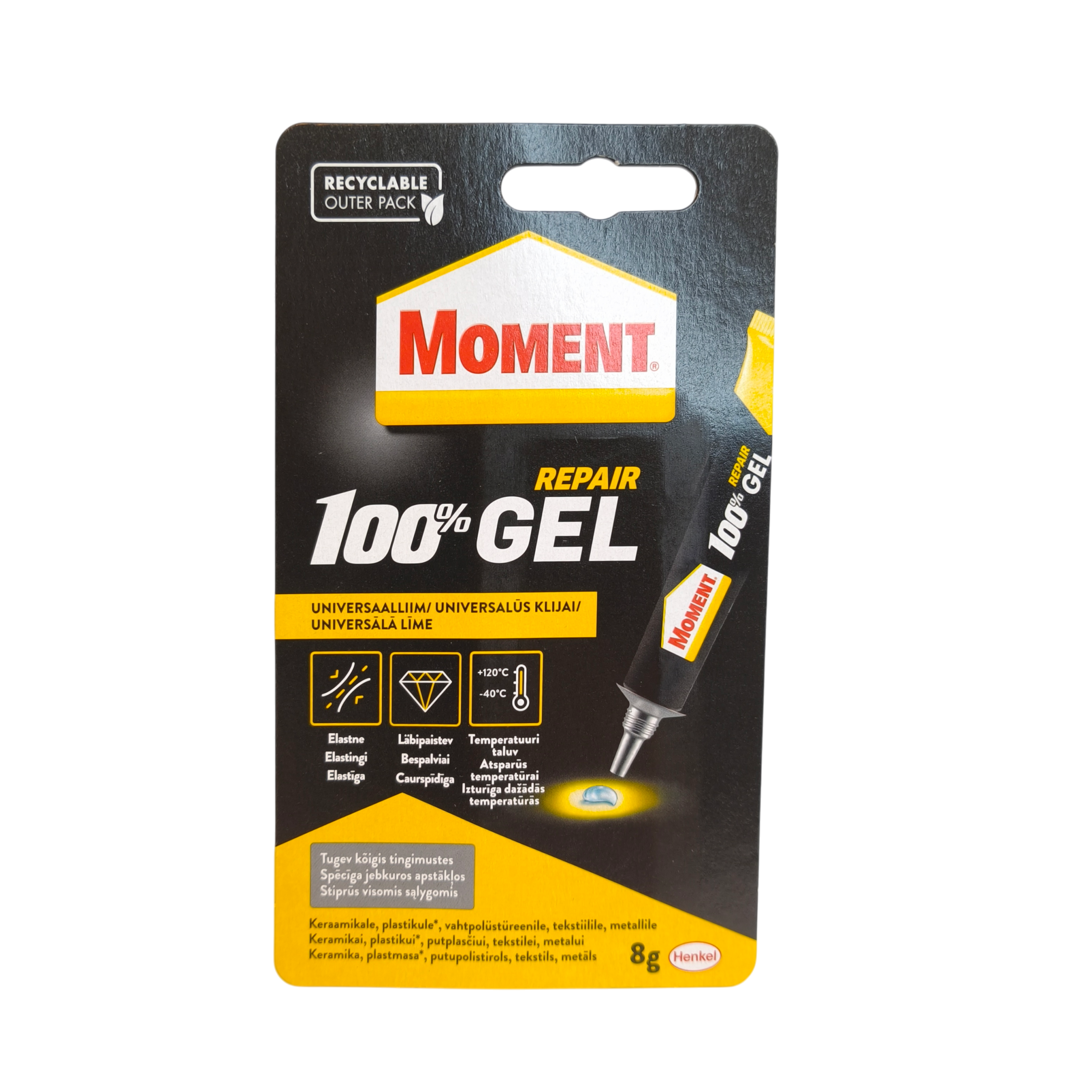 Liim Moment 100% Gel 8g Henkel