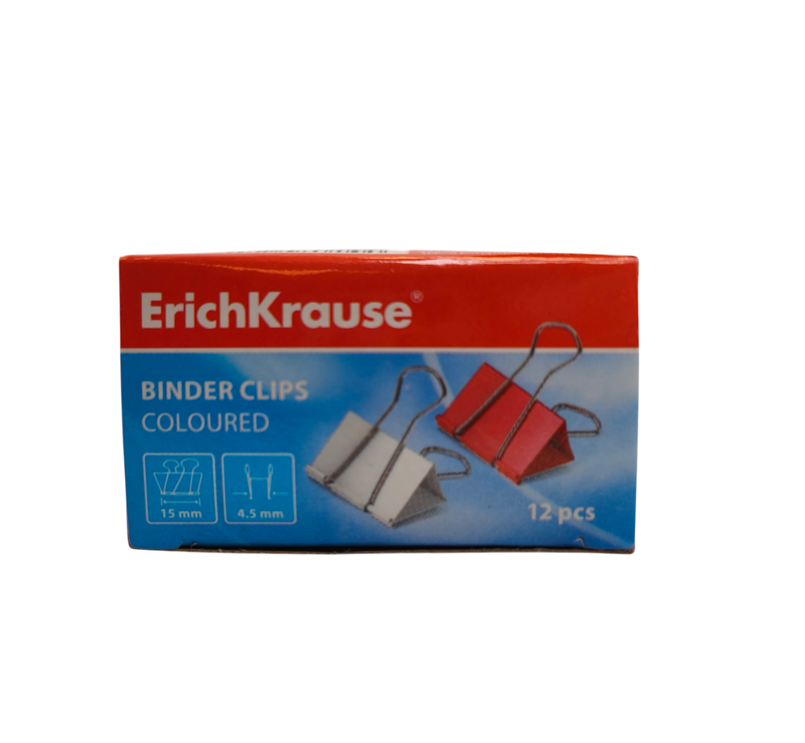 Paberiklamber Erich Krause värviline 15mm 12tk/pk