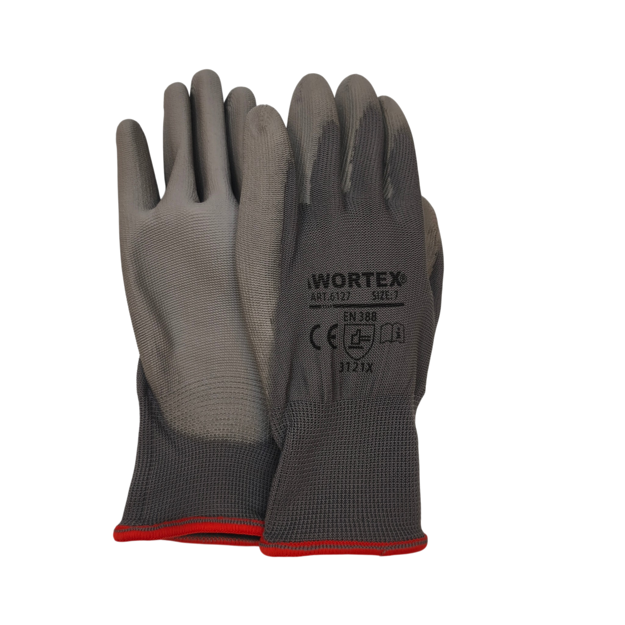 Wortex sõrmikud PU kattega peopesas hall S/7 6127