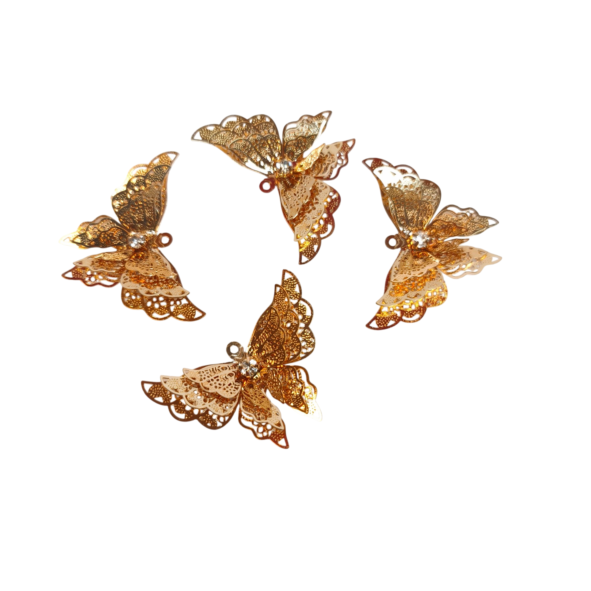 Kaunistustarvikud kuldsed liblikad