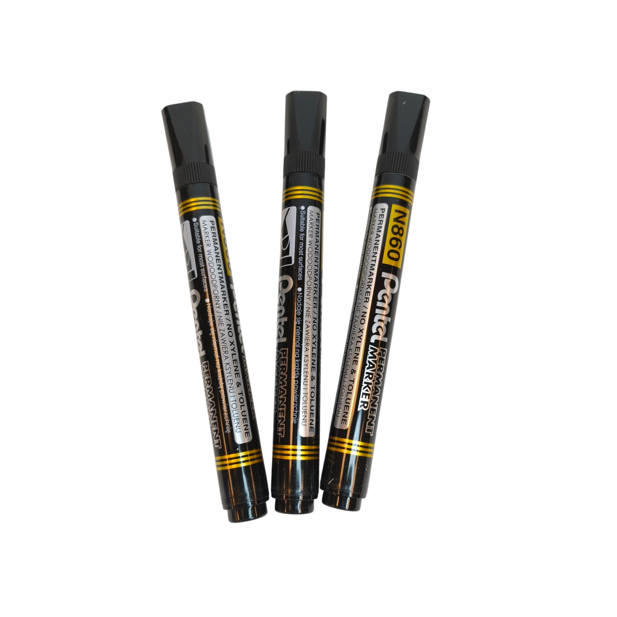 Permanentmarker N860 lõigatud otsaga 1,8/4,5mm must Pentel