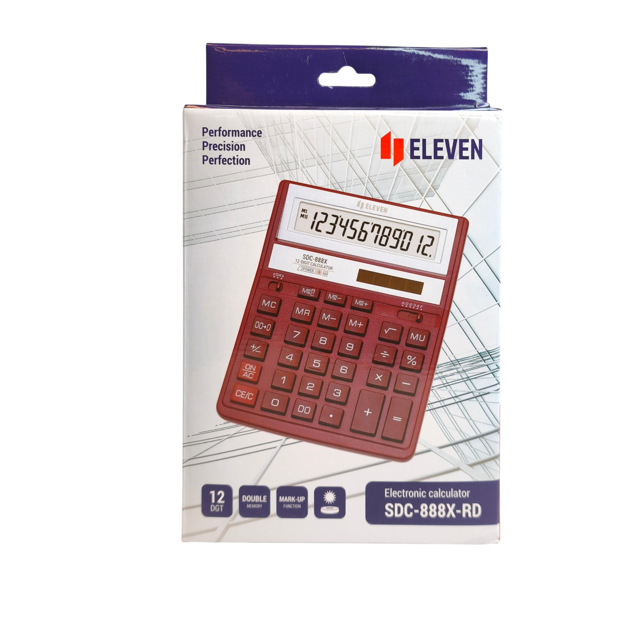Kalkulaator Eleven SDC888X - RDE 12 kohta punane