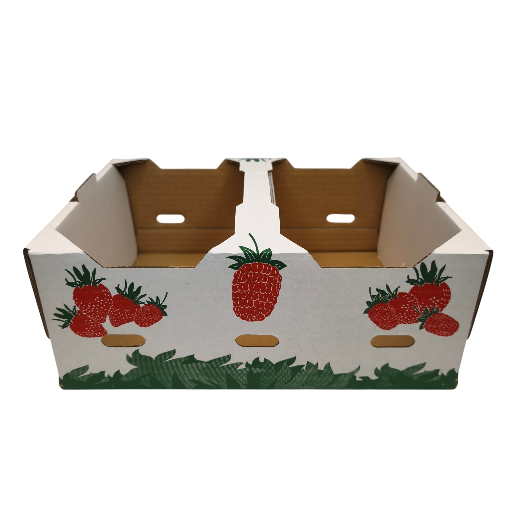 Maasikakast 3kg sangaga 270x200x110 3mm lainepapp trükiga
