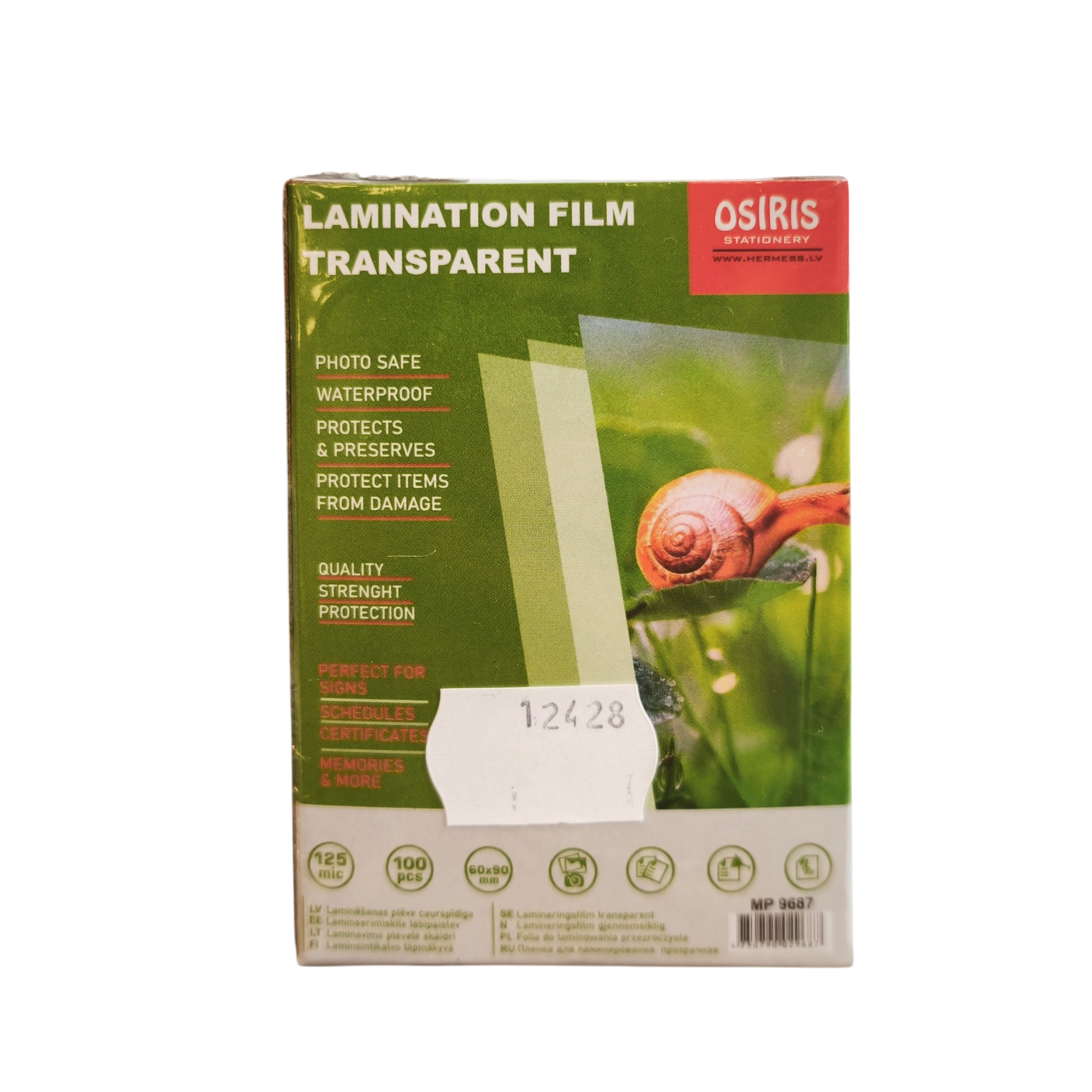 Lamineerimiskile 60x90mm Osiris Gloss 125mic 100L