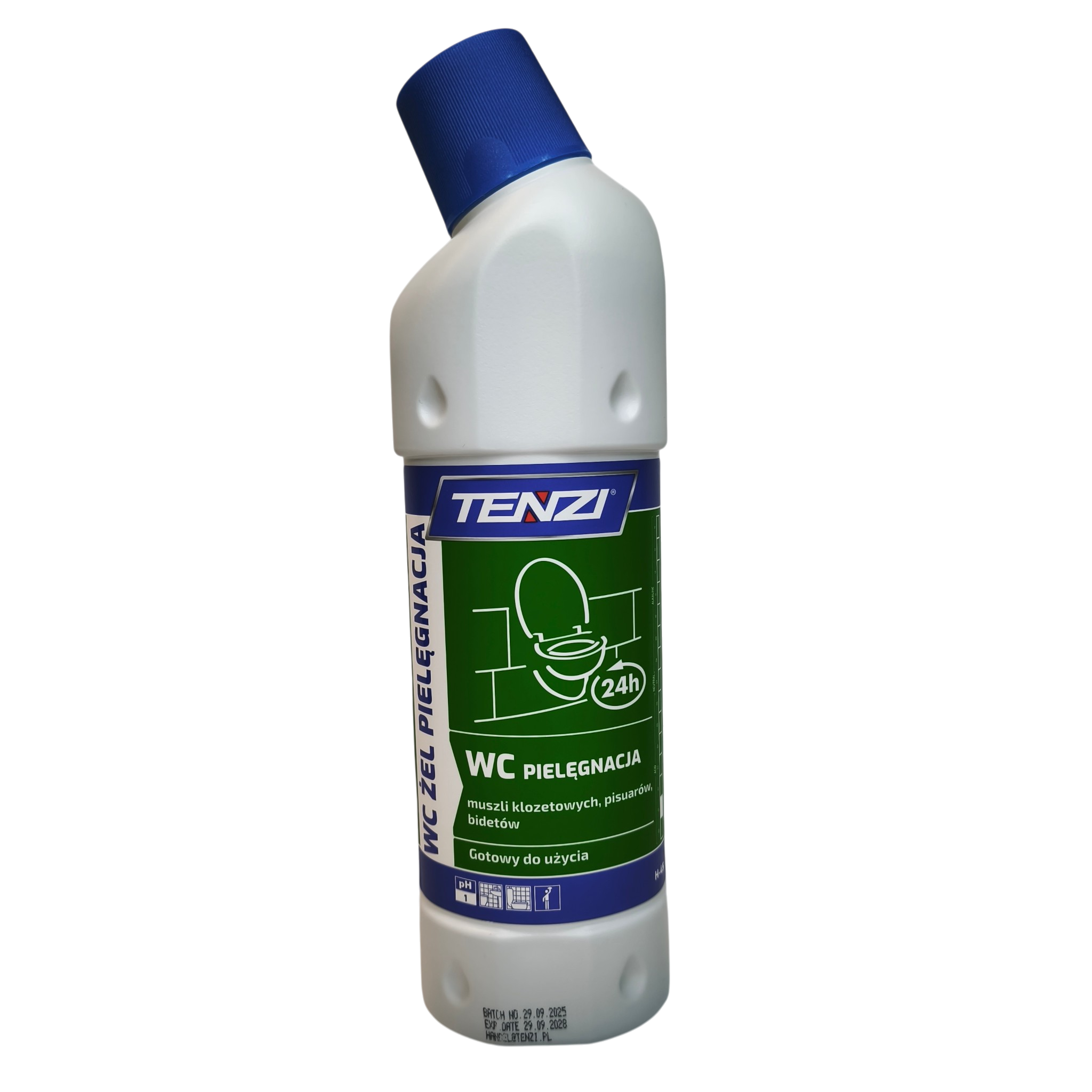 Tenzi WC geel 750ml eemaldab katlakivi roostet vee- ja seebi jäljed pH 1 roheline