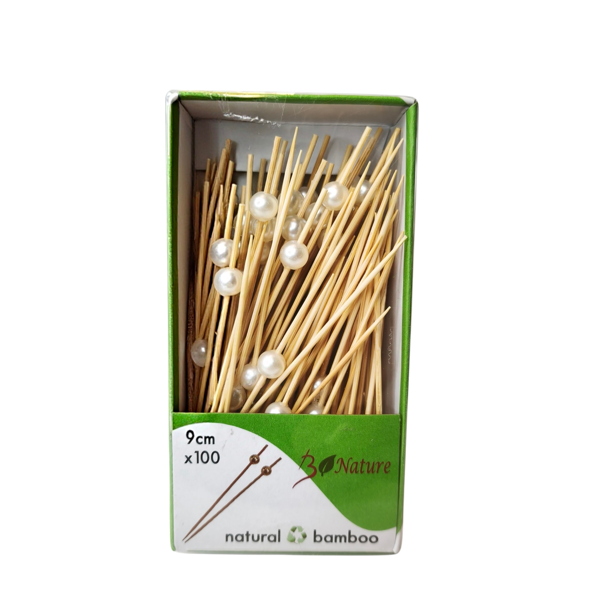 Suupistetikk Pärl 9cm bambus 100tk/pk 12pk/kst