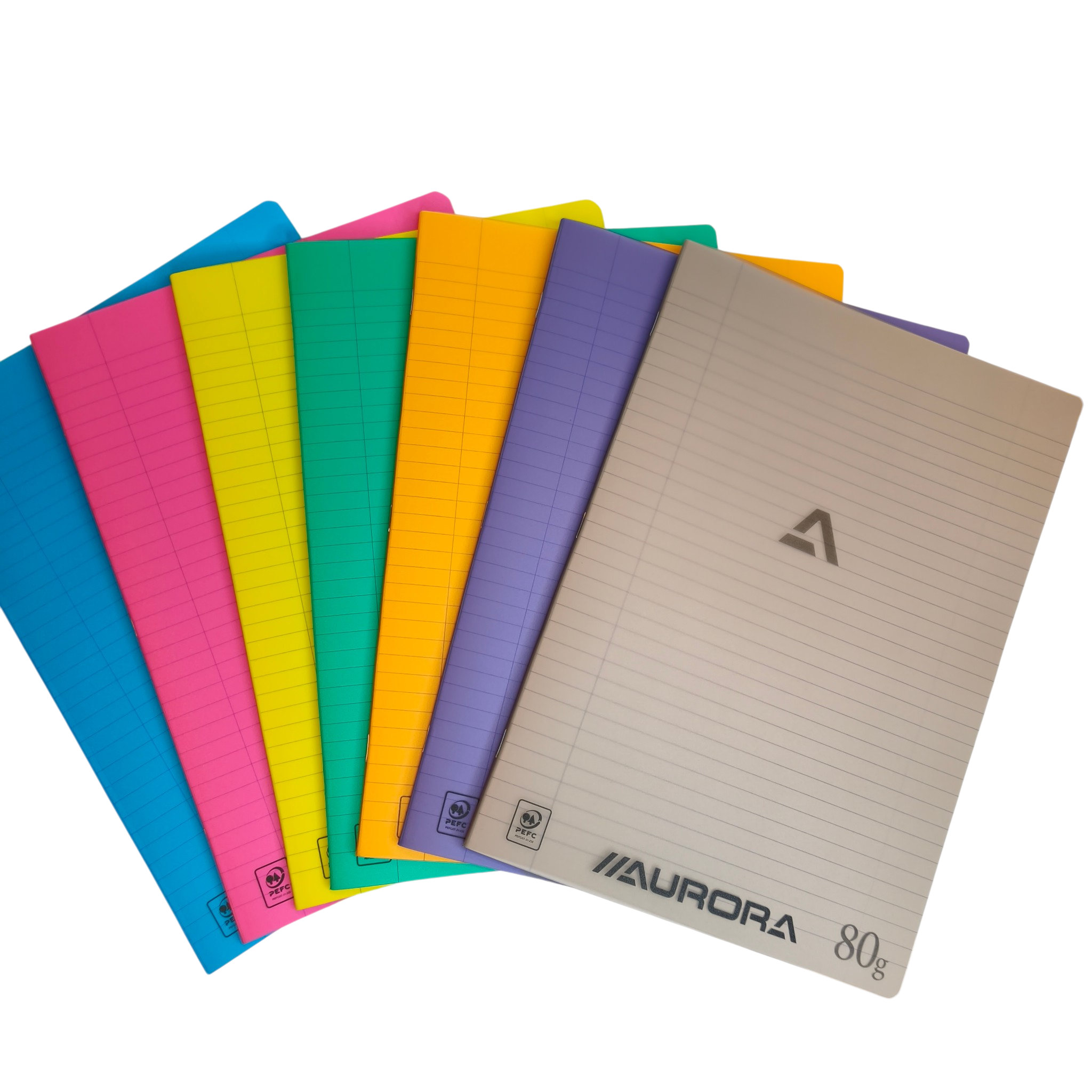 Kaustik A4 36l 5x5 ruut plastkaanega Aurora