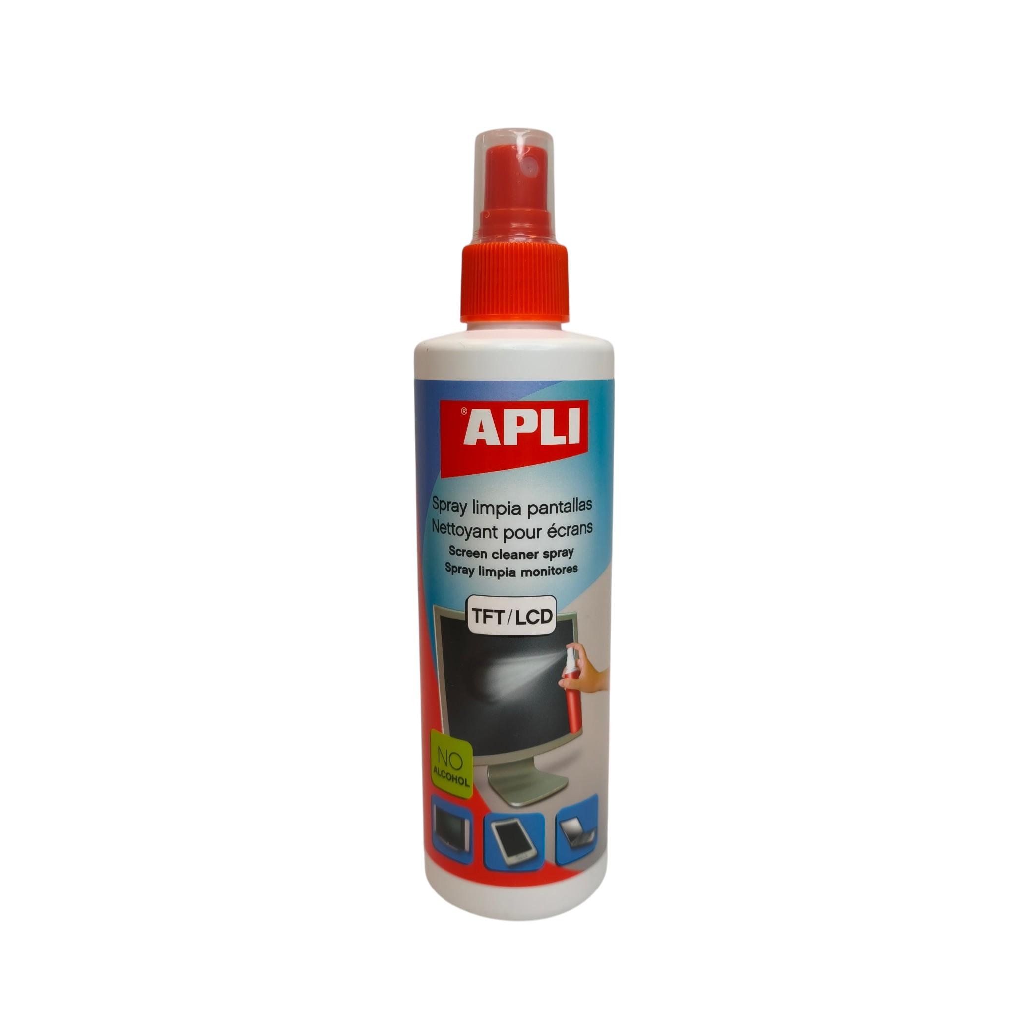Puhastusvedelik ekraanile Apli 250ml TFT/LCD ekraanidele pihustiga