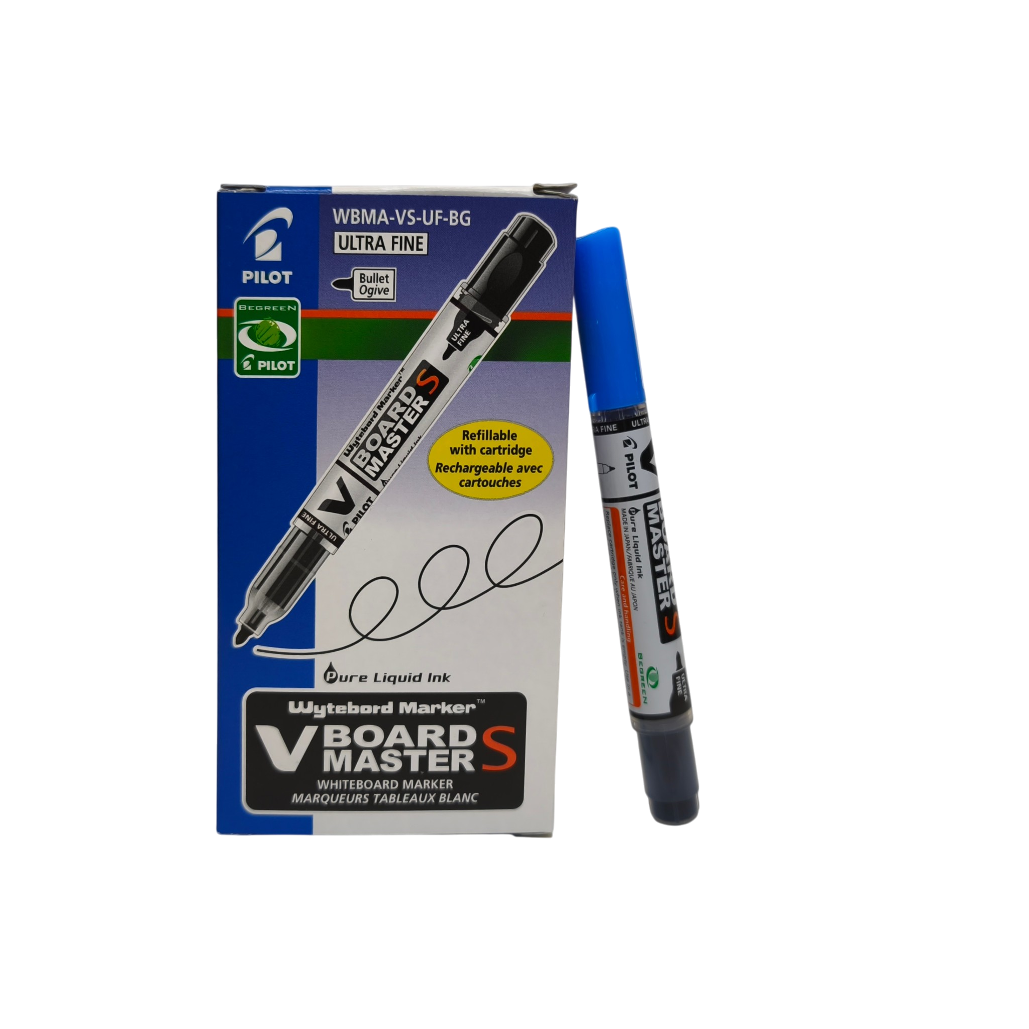 Tahvlimarker Pilot V Board Master joon 0,8mm ümar ots padruniga