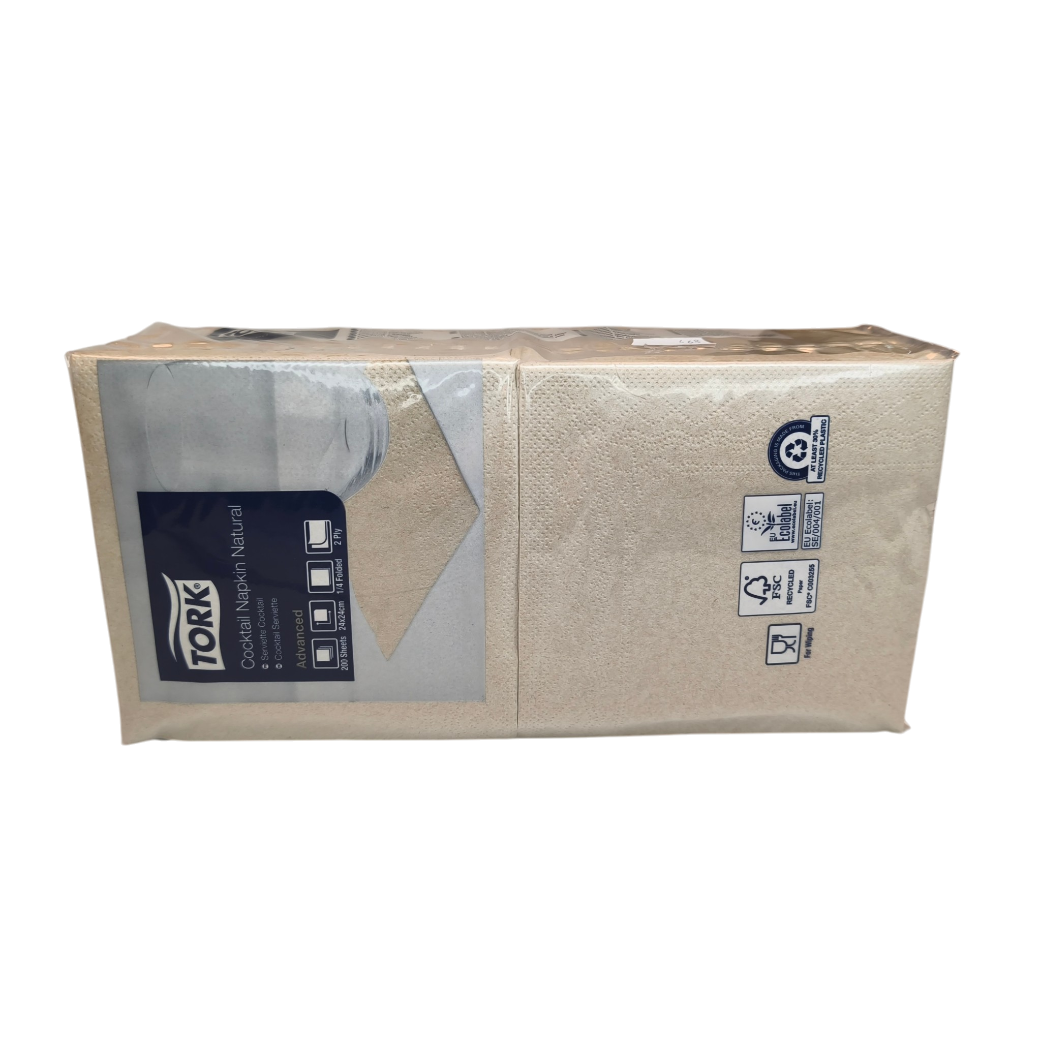 Tork salvrätt 24x24cm natural 2-kihiline 200tk/pk