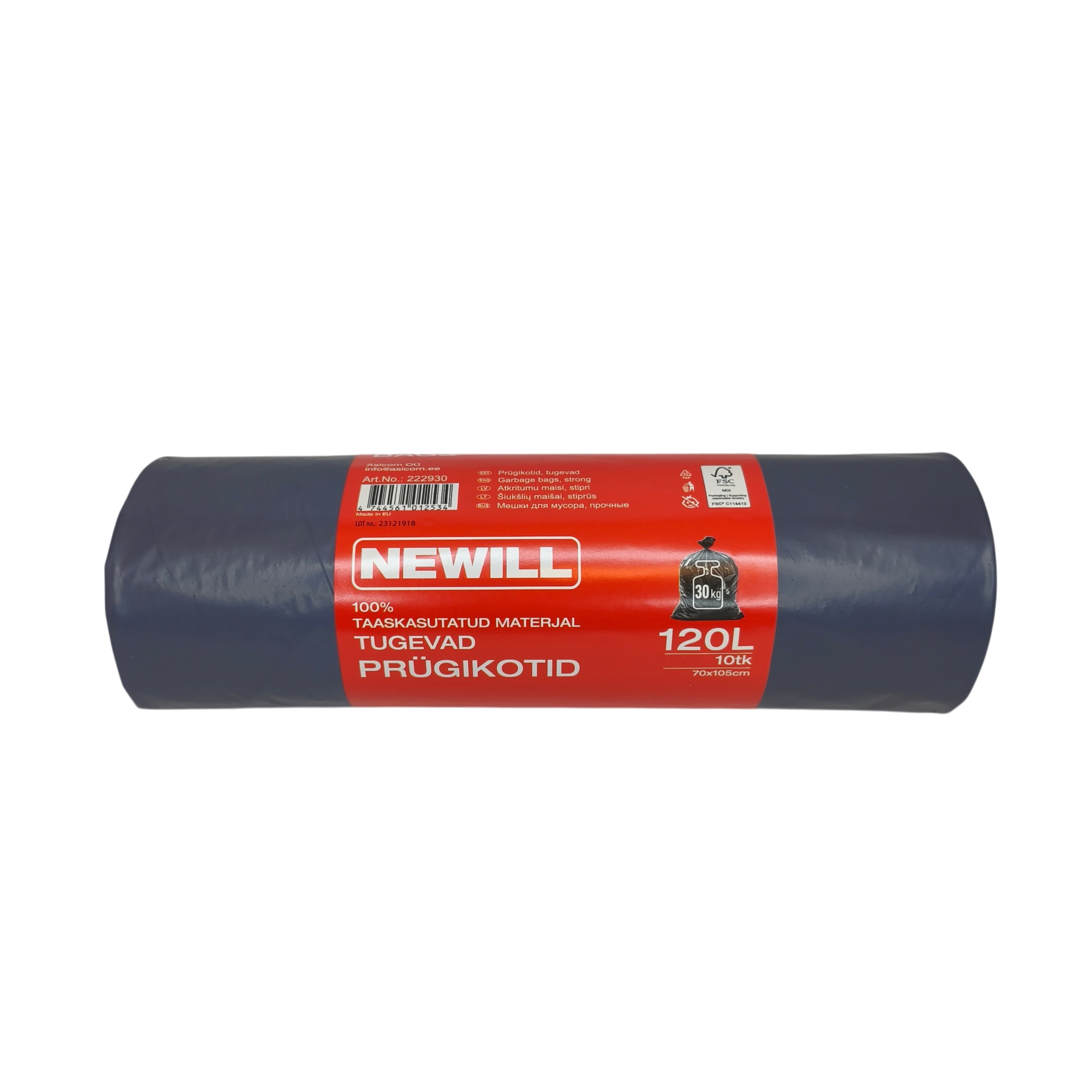 Prügikotid 120L 70x105cm 10tk/rll tugev