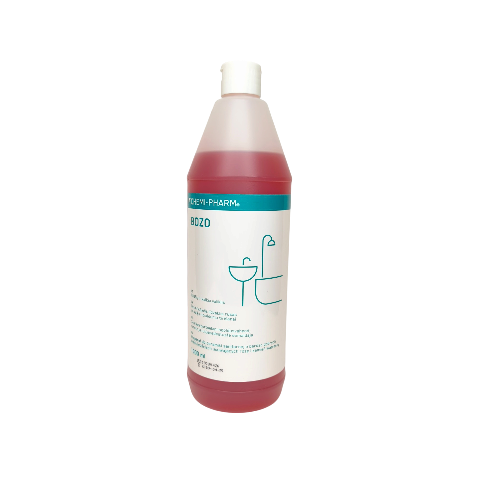 Bozo happeline sanitaarpindade puhastus-ja desinfektsioonivahend 1000ml
